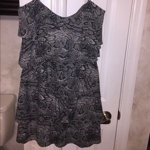 NEW BCBG MAXAZRIA snakeskin strapless dress size 8